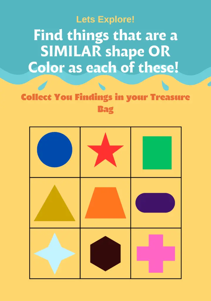 nature walk scavenger hunt activity for toddlers